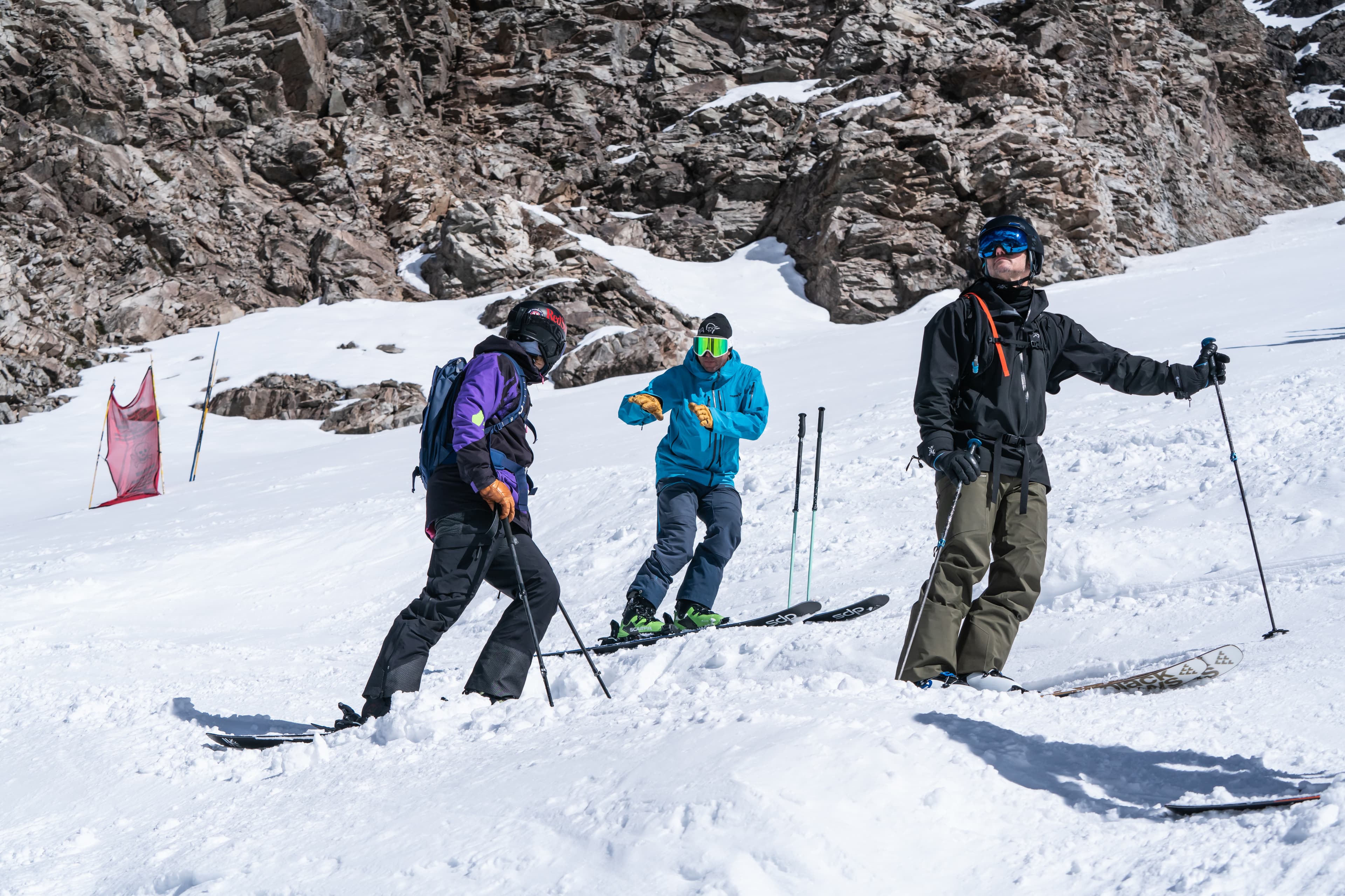 Coaching session on the slopes at Portillo