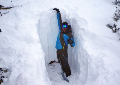 Right before the Junior Freeride Championships in 2015 in Aspen. It snowed a lot.