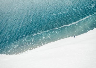 Taking it to the ocean in Antarctica. — photo : Jim Harris